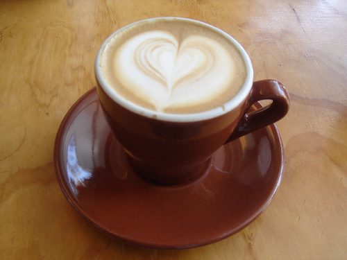 Cappuccino with latte art